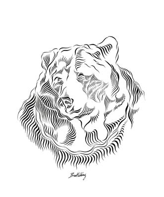 Barthélémy - Mère ours - encre sur papier - 50X65cm - 3X2A2477-1