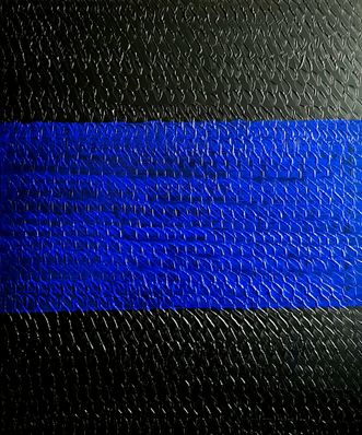 Relief Black Blue Black - acryl canvas- 2023- 120 X 80
