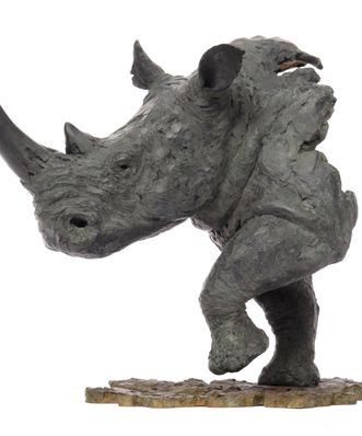 Rhino blanc-Sculpture animalière PJ CHABERT (1)